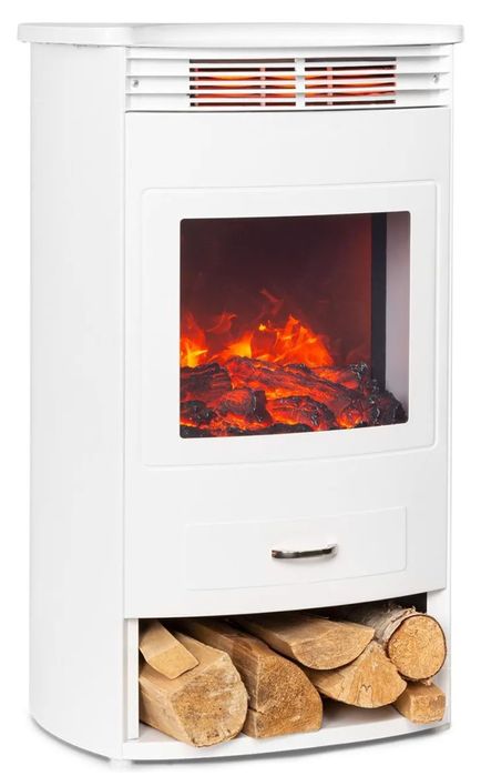 Elektryczny kominek nagrzewnica grzejnik biały OKAZJA !!