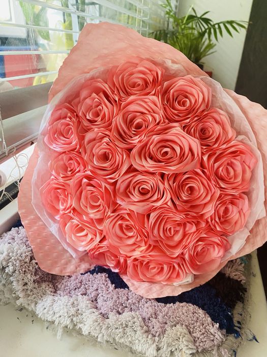 Продам букети троянд з атласної стрічки