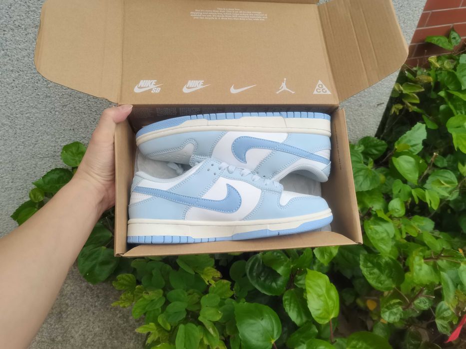Buty Damskie Nike Dunk Low Niebieskie Białe Rozmiar 40