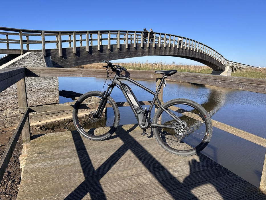 Bicicleta BTT Elétrica Semirrígida 27,5" E-ST 500 PRETO