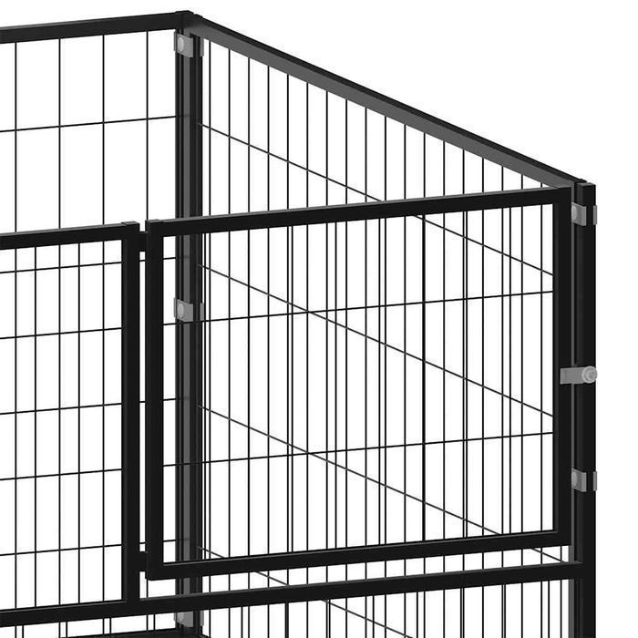 Vidaxl Kojec Dla Psa, Czarny, 200X100X70 Cm, Stalowy
