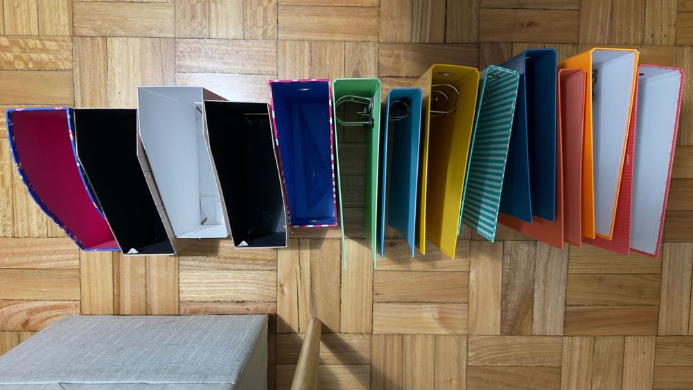 Capas de argola e organizadores de arquivos