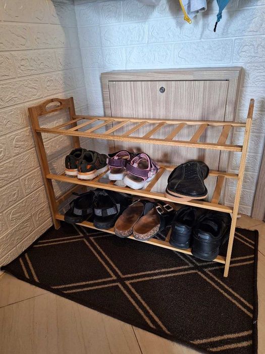 Bambusowy regał na buty 3 poziomy Astaria
