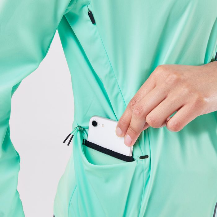 Casaco Quente de Corrida Mulher RUN 900 Warm Regul Verde-menta