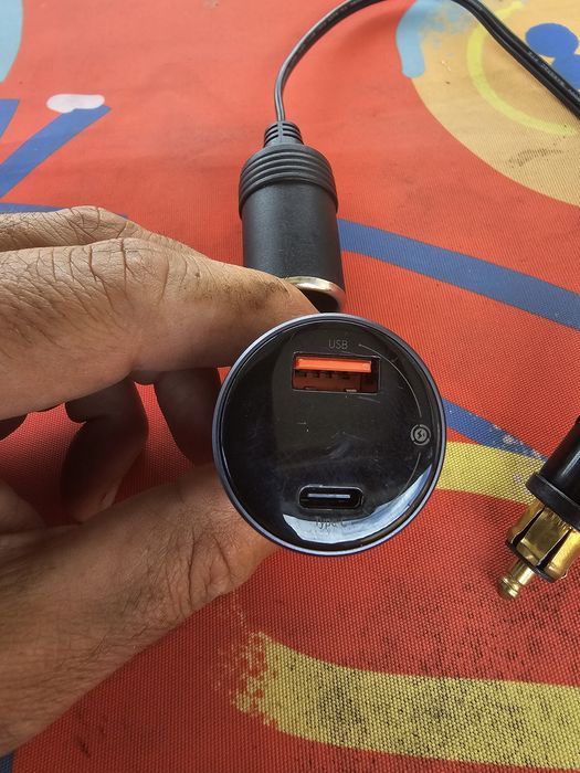 Adaptador de isqueiro para caravanas e carregador 65w baseus