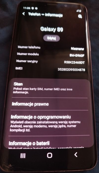 Smartfon Samsung Galaxy S9