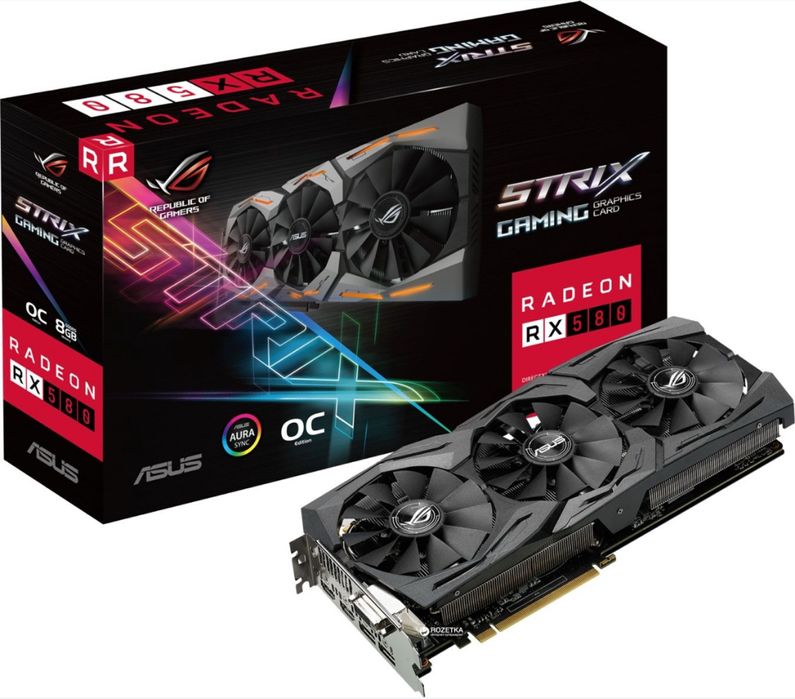 Відеокарта ASUS Strix RX580 8gb