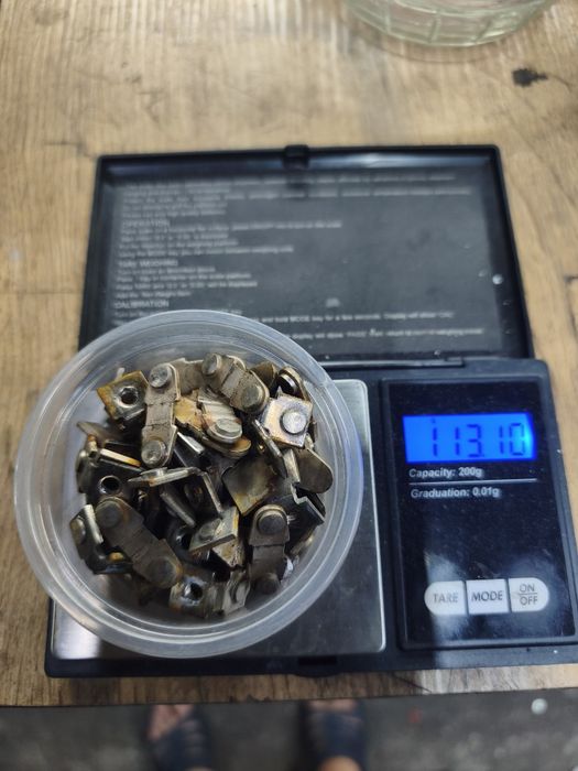 Styki srebra odzysk 257gr