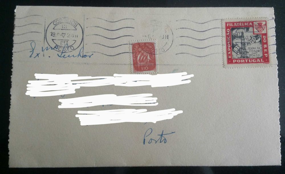Filatelia Portugal Bepex Convite 1947