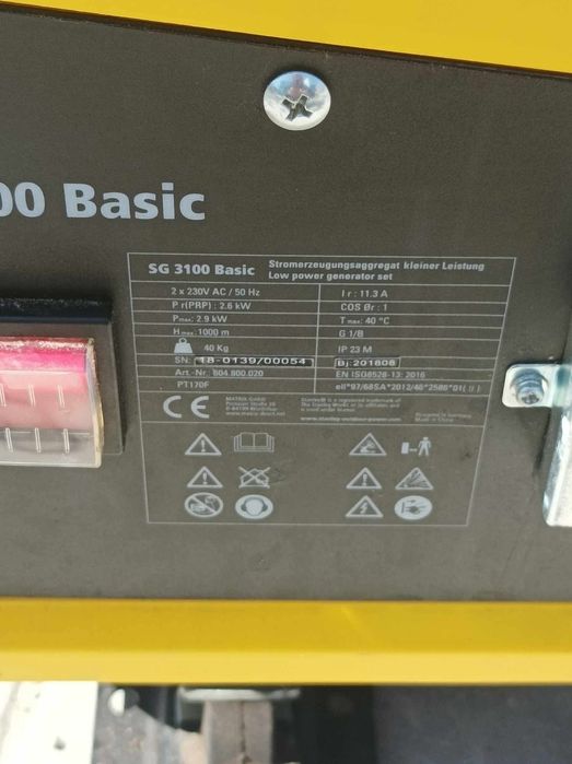 Generator, agregat prądotwórczy 230V Stanley  SG 3100 Basic