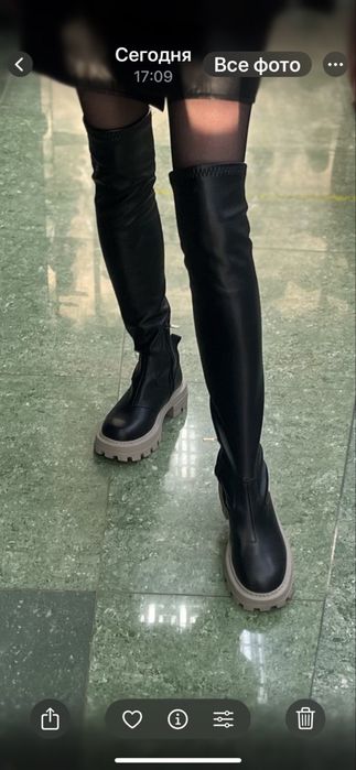 Ботфорти 36 розмір натуральна шкіра