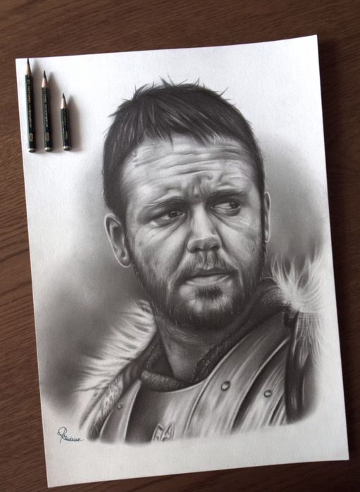 Gladiator - rysunek ołówkiem