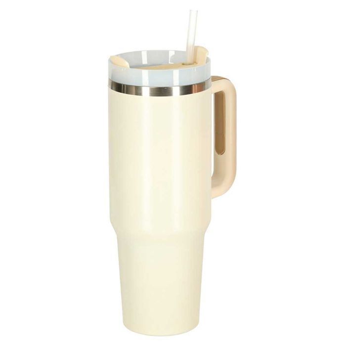 Duży Kubek Termiczny ze Słomką na Kawę Herbatę Wodę Termos 1200 ml