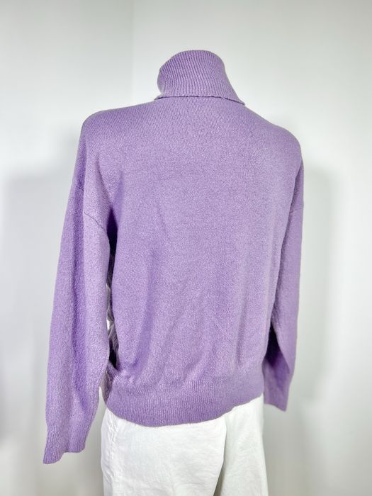 Golf damski fioletowy sweter M 38 Basic miękki Basic wrzosowy lawendow