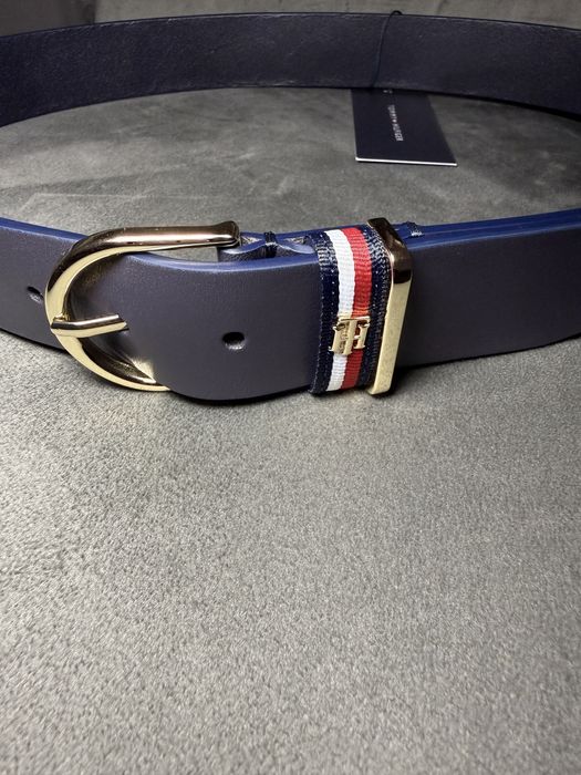 Tommy hilfiger Оригинал denton enamel flag leather belt пояс,ремень,ремінь оригінальний Томмі,Томі Хілфігер,Томи Хилфигер