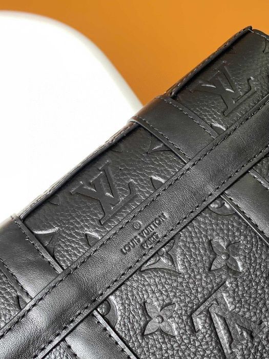 Louis Vuitton сумка мужская черная кожаная через плечо барсетка оригинал
