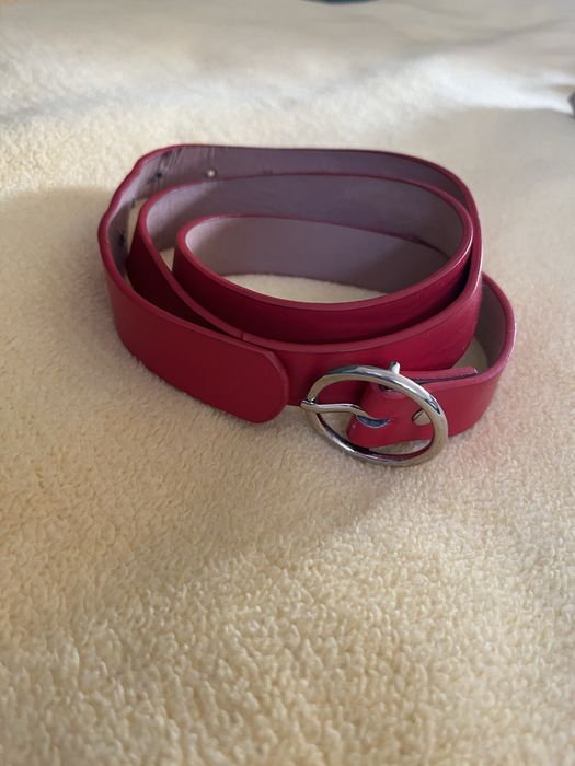 Pas pasek czerowny elegancki red 85 cm 100 cm