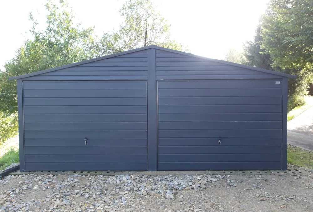 Garaż PREMIUM 6x6 dwuspad Blaszak Schowek Drewnopodobny Kolor Wymiar
