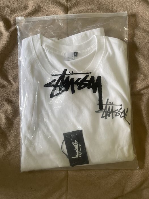 Thsirt Stussy Branca box logo