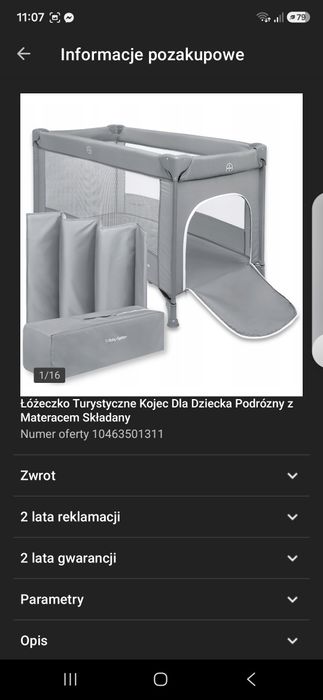 Sprzedam łóżeczko turystyczne