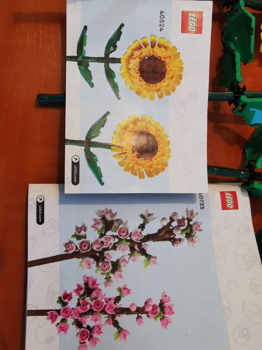 Lego 40524, 40725, 40460 Sunflowers, roses, cherry blossoms