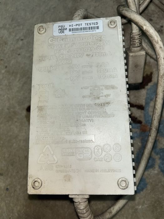 Zasilacz Commodore Amiga 500 600