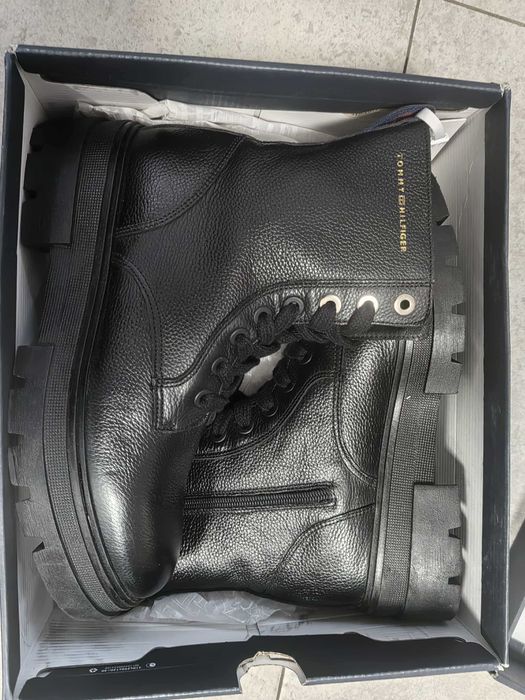 Skórzane botki Tommy Hilfiger