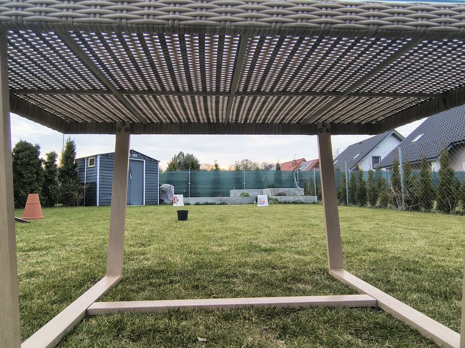 Stół ogrodowy technorattan 150x90 + szkło