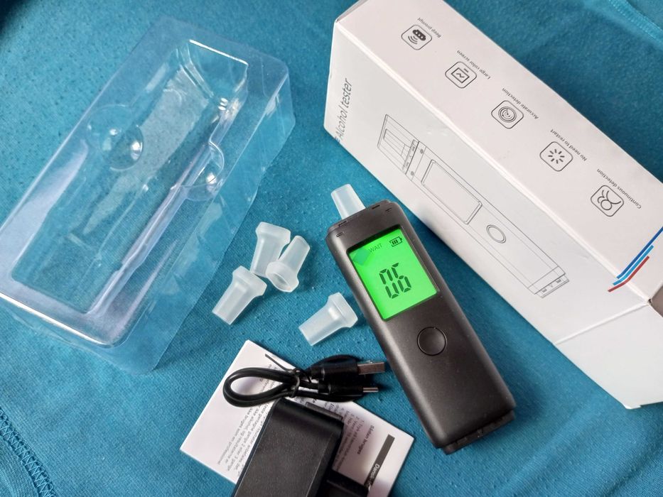 Алкотестер цифровой алкометр драгер профи точный 5 мундштуков