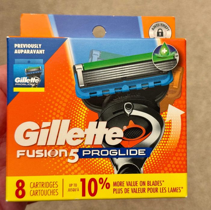 100% Оригинал из США Gillette Proglide Fusion 8шт лезвия