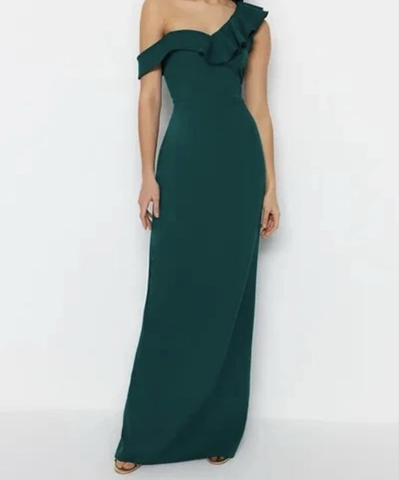 Długa sukienka butelkowa zielen