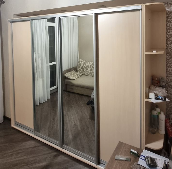 Недорого большой шкаф купе 4х дверный для спальни гостинной