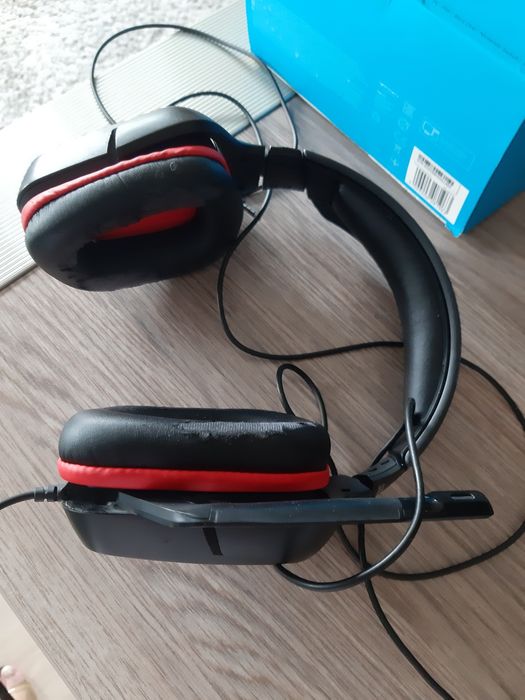 Słuchawki logitech g332 gamingowe gry komputer duże gra