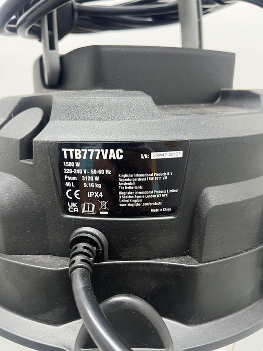 Odkurzacz przemysłowy Titan TTB777VAC 1500 W 40 L sucho mokro gw12m fv23