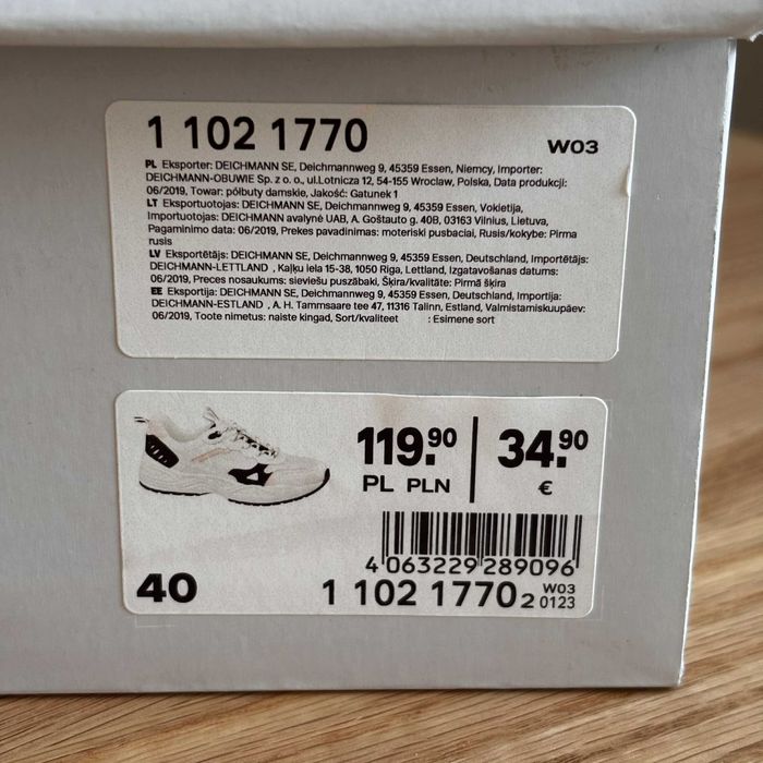 Buty sneakersy damskie Graceland biało czarno różowe rozmiar 40