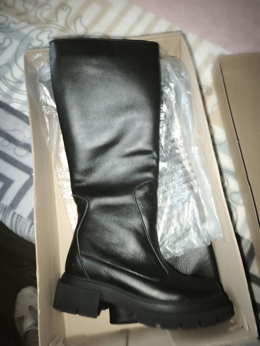Женские сапоги кожа и мех 38р.