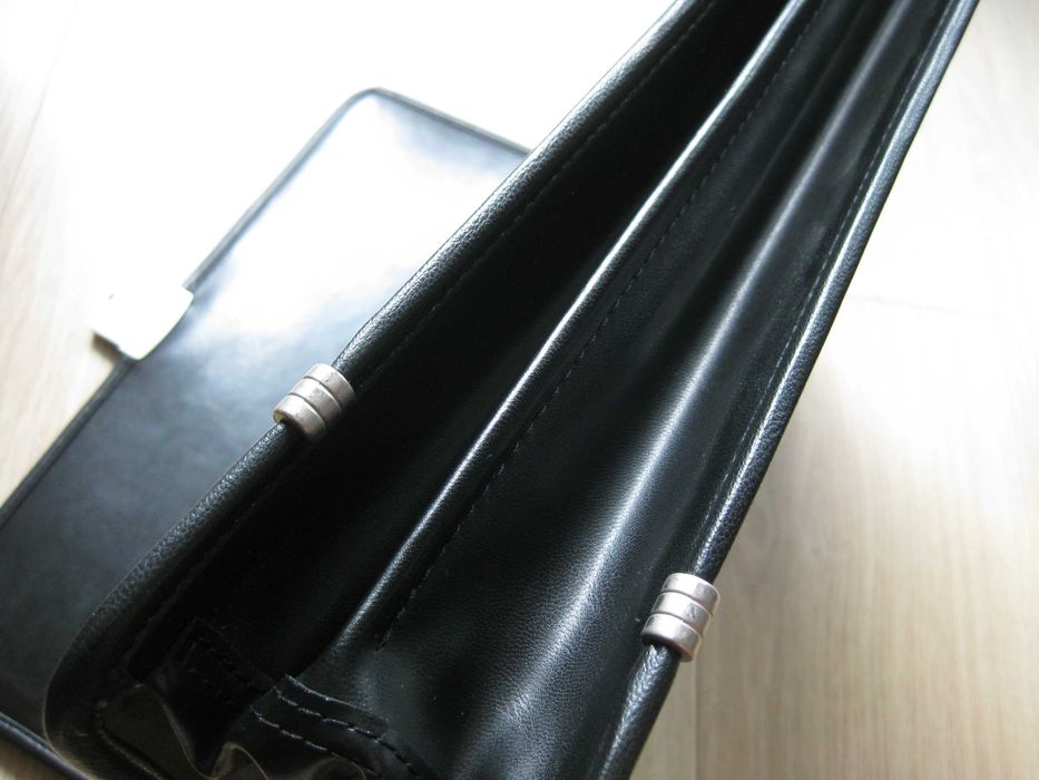 Teczka skórzana męska czarna nowa