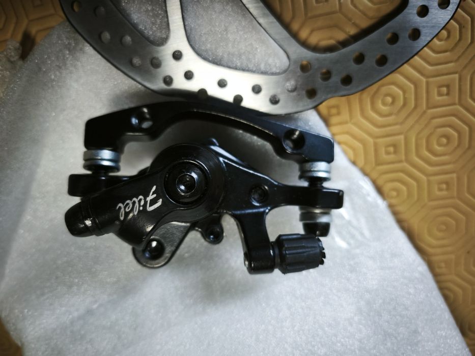 Disco e pinça travão bicicleta