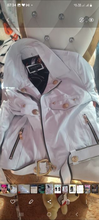 Kurtka skorzana bisla Balmain
