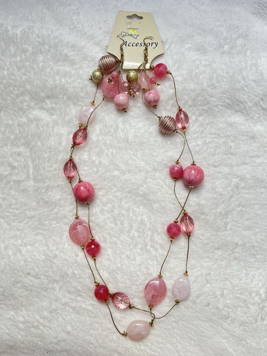 Zestaw komplet biżuterii korale koraliki Accessory coquette modne 19