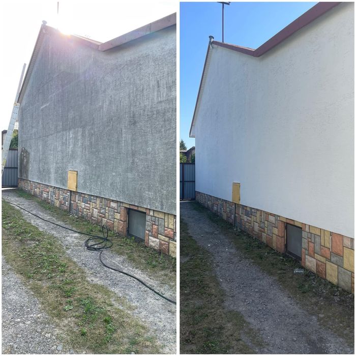 Mycie kostki brukowej, elewcji, dachu LĘCZNA