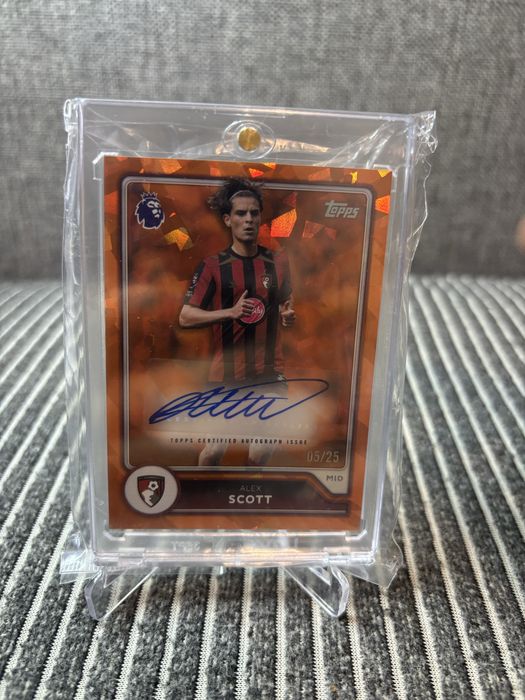 2026-27 topps flagship premier league  #BA-ASC Alex Scott  autograph /25  parallel Bournemouth
