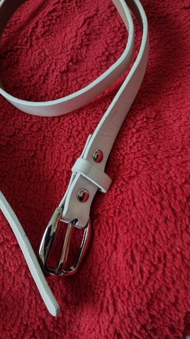 Biały pasek 90 cm szer 1 cm