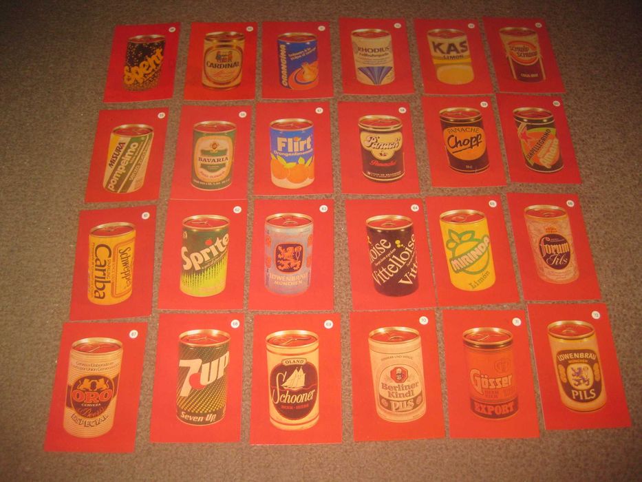 125 calendários de "Latas de Bebidas" Impecáveis!