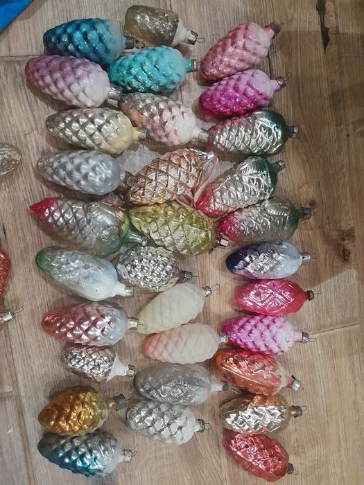 Елочные игрушки СССР новорічні іграшки  Ялинкові