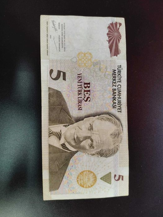 Nota de 5 Liras Turcas de 2005