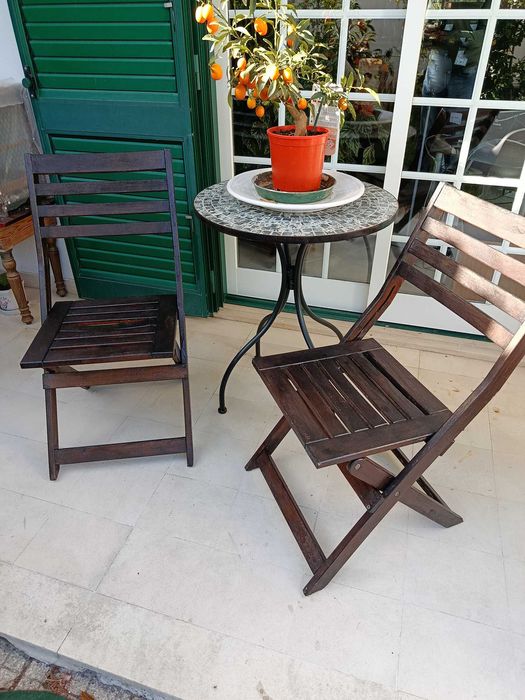2 Cadeiras Jardim Dobraveis Wengue