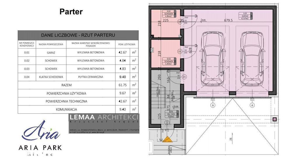 NOWE Mieszkanie Ip. 62m2 z garażem (F4.1) OGRÓDEK GRATIS !