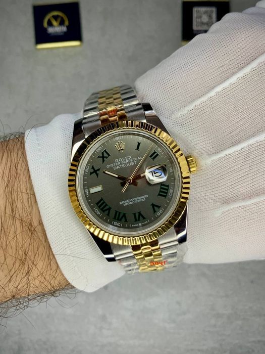 Годинник Rolex Datejust 41 mm. Мужские часы комбинация сталь золото.