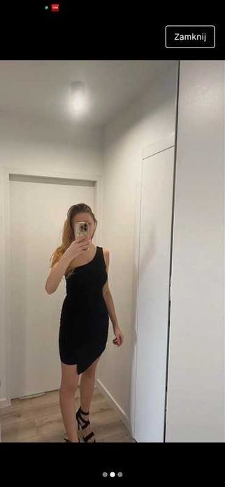 Czarna sukienka Missguided S